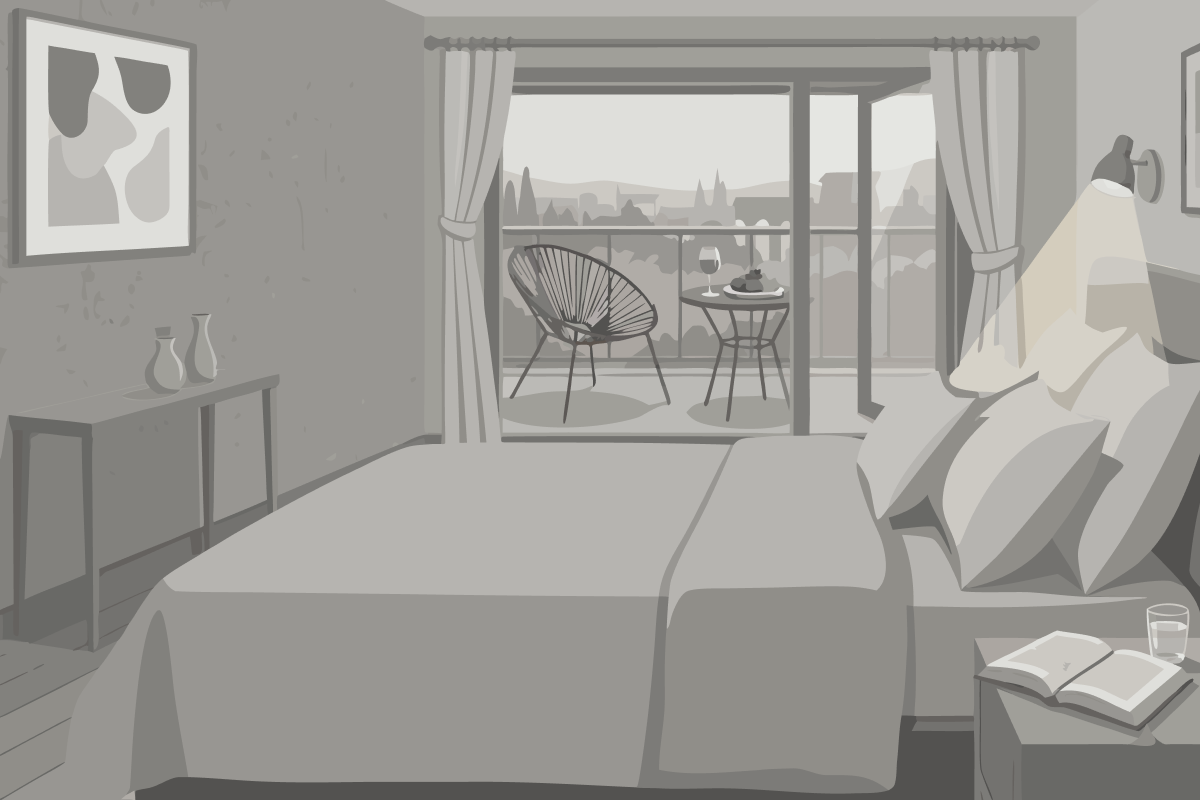 Deluxe Double Room with Balcony and Sea View